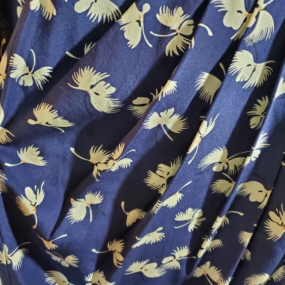 club monaco blue floral dress Navy High Low Skirt Midi Dress – AX Paris main image 1